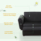 Detail of Qaba Kids Sofa Set with Footstool for Toddlers and Babies, Black