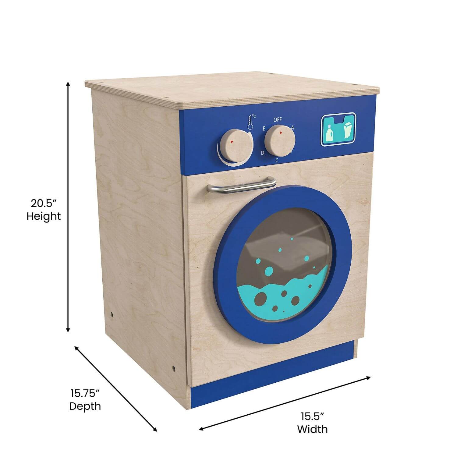 Flash Furniture Bright Beginnings Children's Wood Washing Machine & Storage