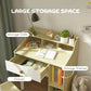Detail of Qaba Kids Desk and Chair Set White