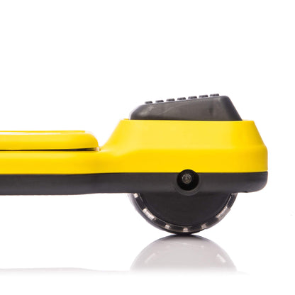 Close-up of Kids Ride On 3-Wheel Scooter W/Buildable Blocks - Yellow