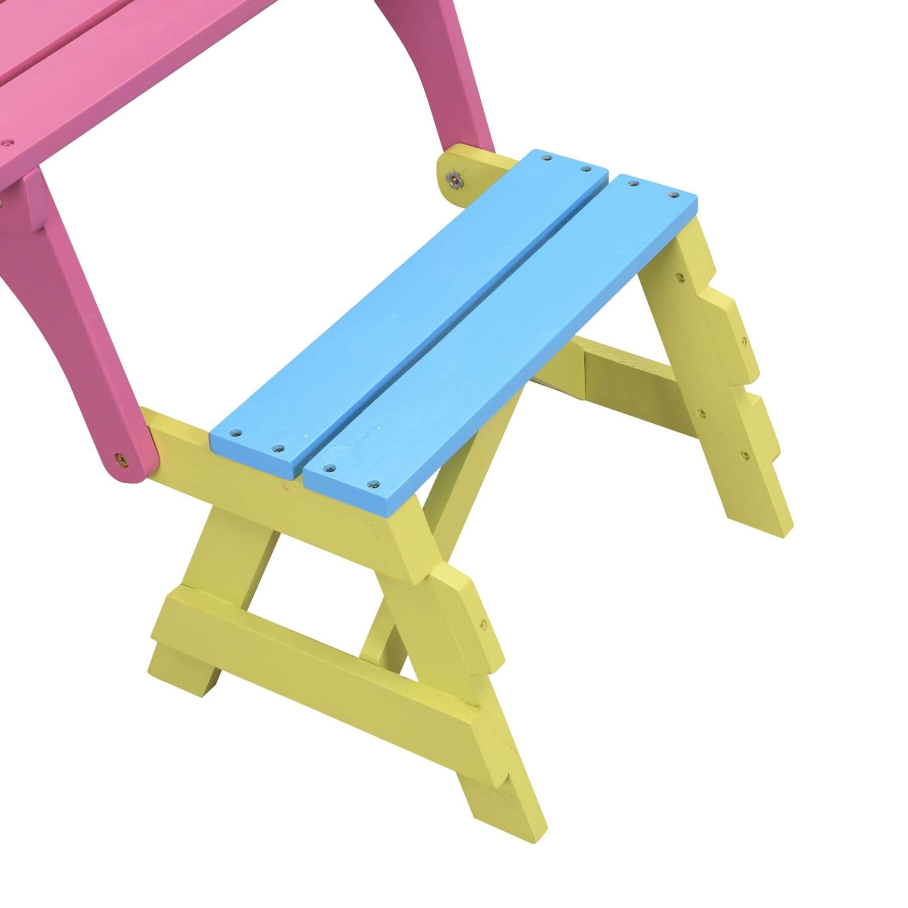 Civil HN Multifunctional Kid's Armchair, Table + 2 Benches (All-in-one) - Blue + Pink