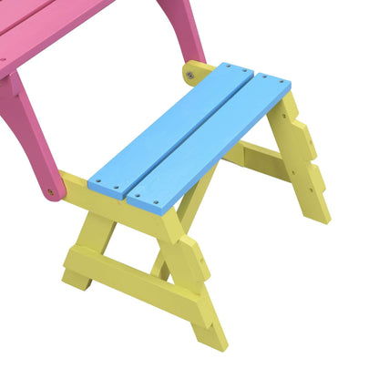Civil HN Multifunctional Kid's Armchair, Table + 2 Benches (All-in-one) - Blue + Pink