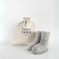 Unique Love Design Knitted Shoes Light Grey