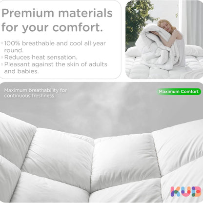Detail of KUB Cooling  Mattress Topper White