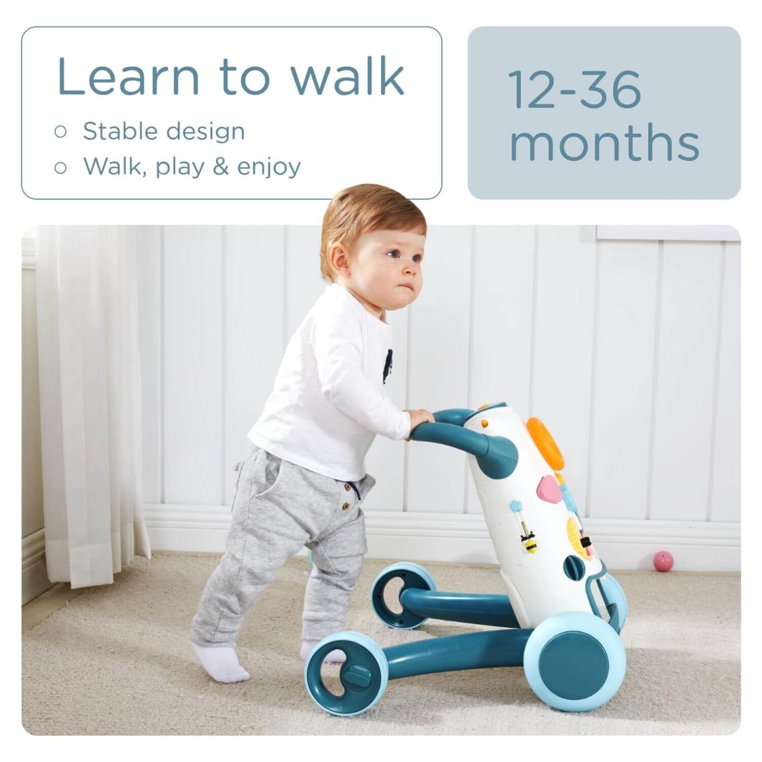 Baby Pushing KUB Baby Push Walker Toy