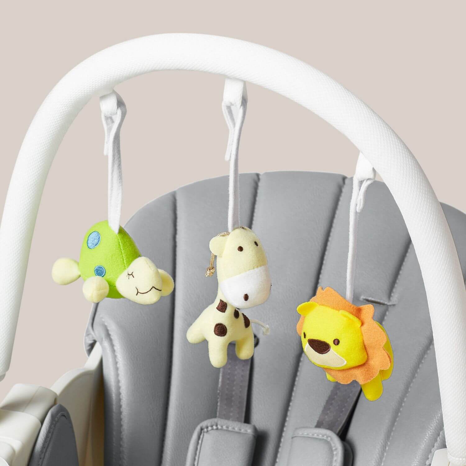 Detail of KUB Smart Baby Chair Grey w/ Toy