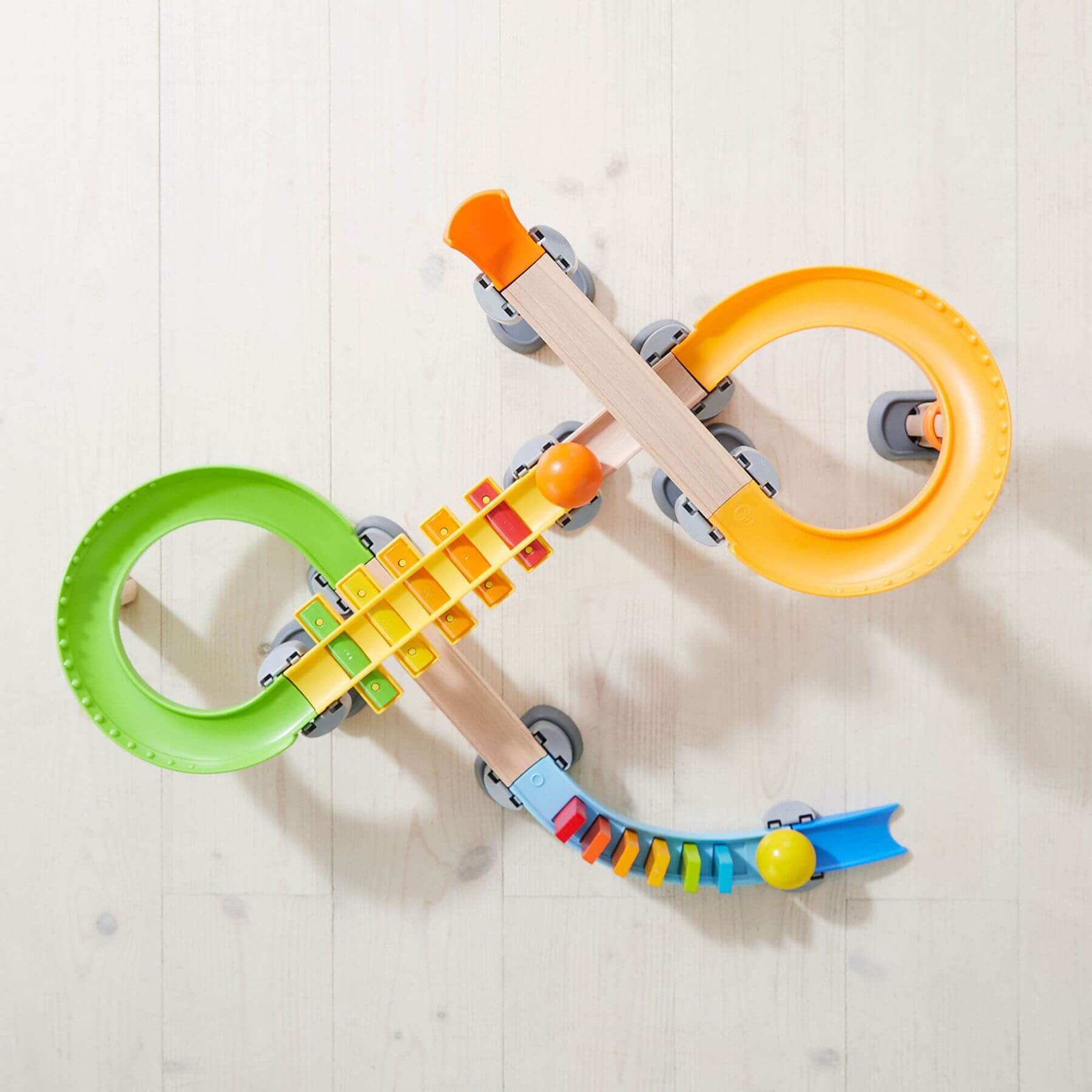 Top View of HABA USA Kullerbu Melody Dominoes Set