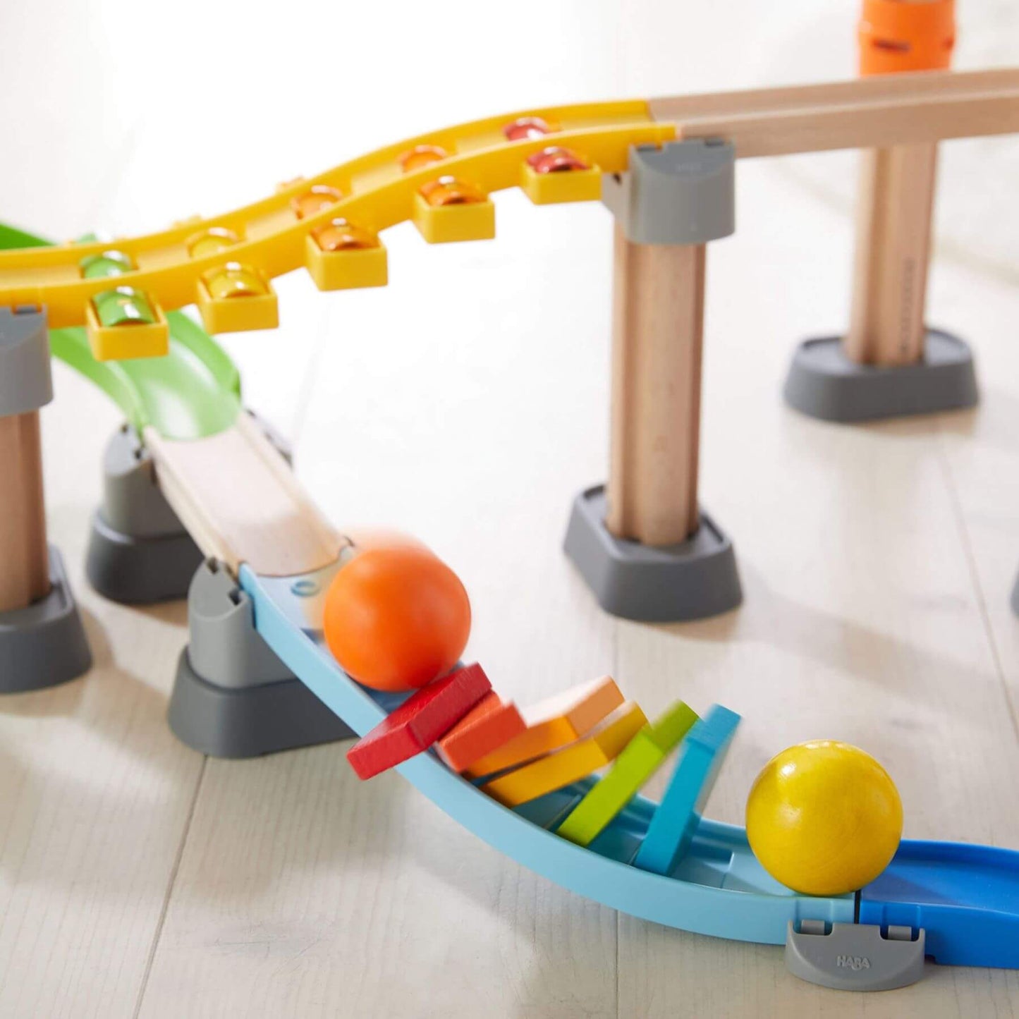 Close-up of HABA USA Kullerbu Melody Dominoes Set
