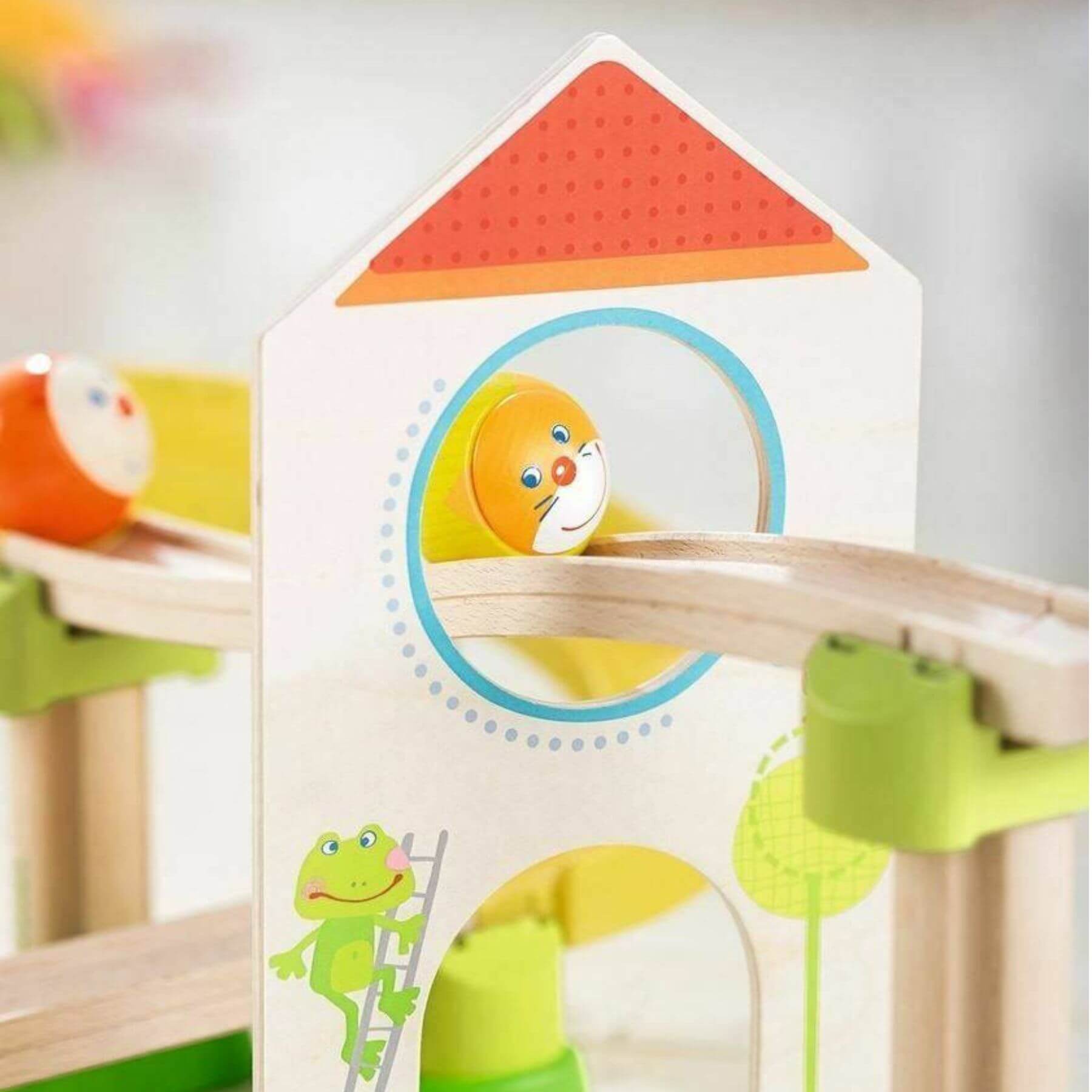 Detail of HABA USA Kullerbu Windmill 25 Piece Starter Track Set