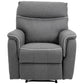 HOMCOM Nursery Rocker Recliner with Thick Padded Headrest & Footrest | Adjustable 150° | Grey