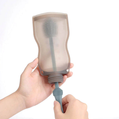 Washing Silicone Breast Milk Storage Bag w/ Brus