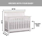 Langston 4 In 1 Convertible Crib Weathered White