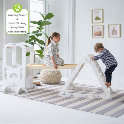 Kids Climbing on Little Partners Learn 'N Climb Triangle White