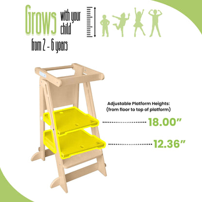 Little Partners Learn 'N Fold Learning Tower Natural