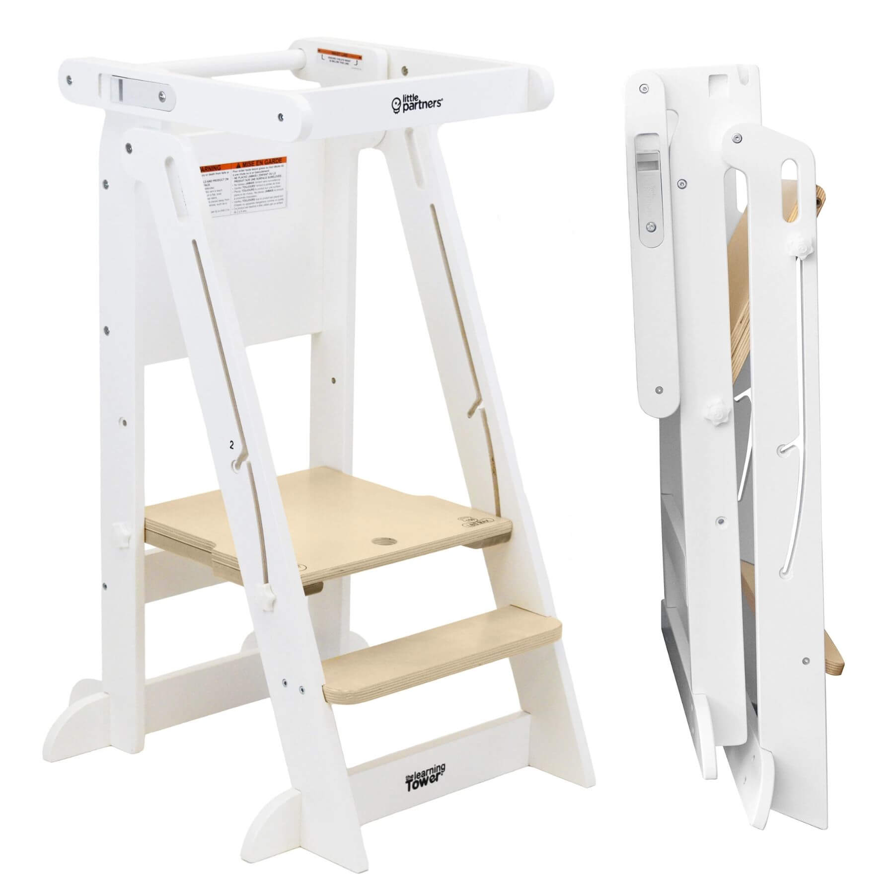 Little Partners Learn 'N Fold Learning Tower Natural & White