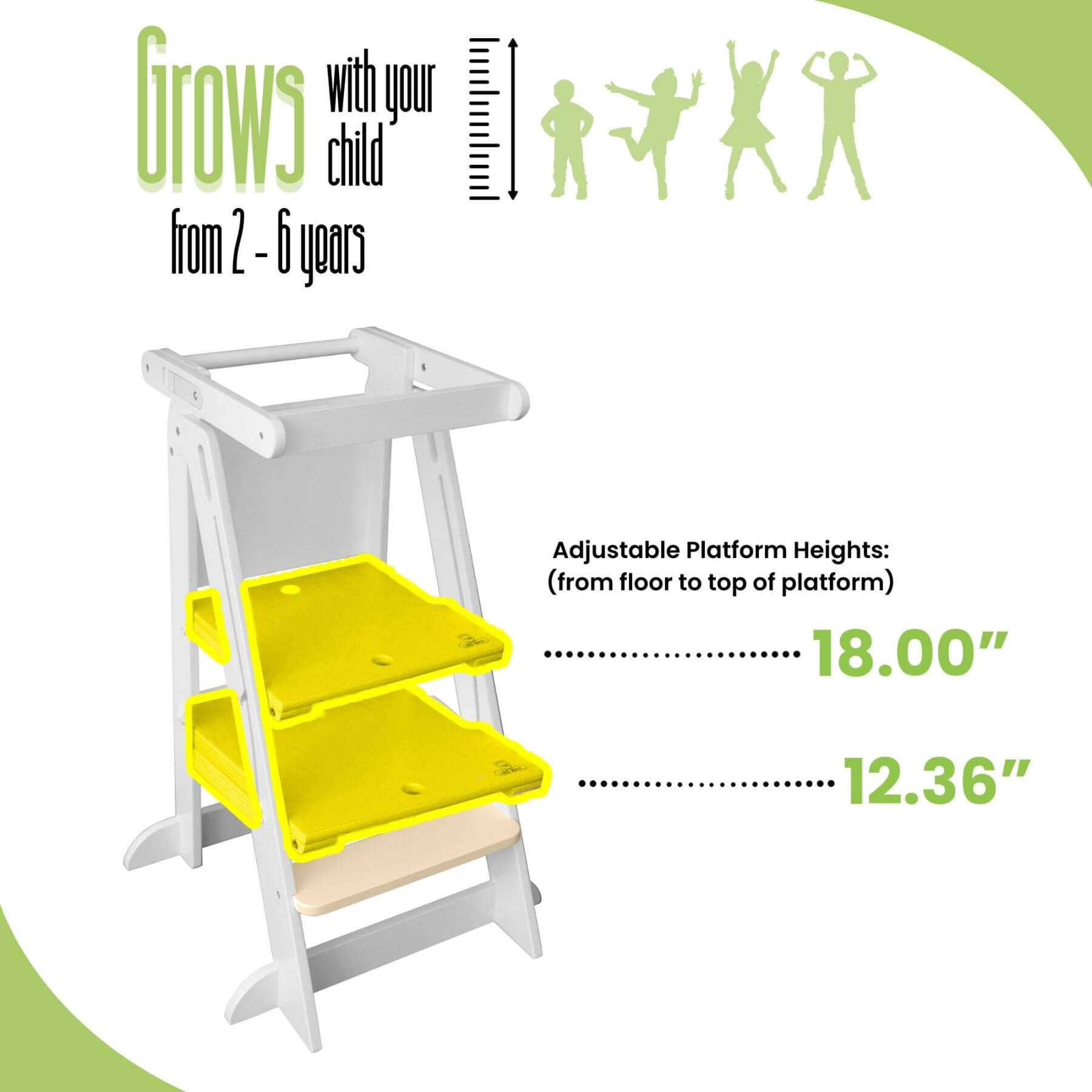 Little Partners Learn 'N Fold Learning Tower Natural & White