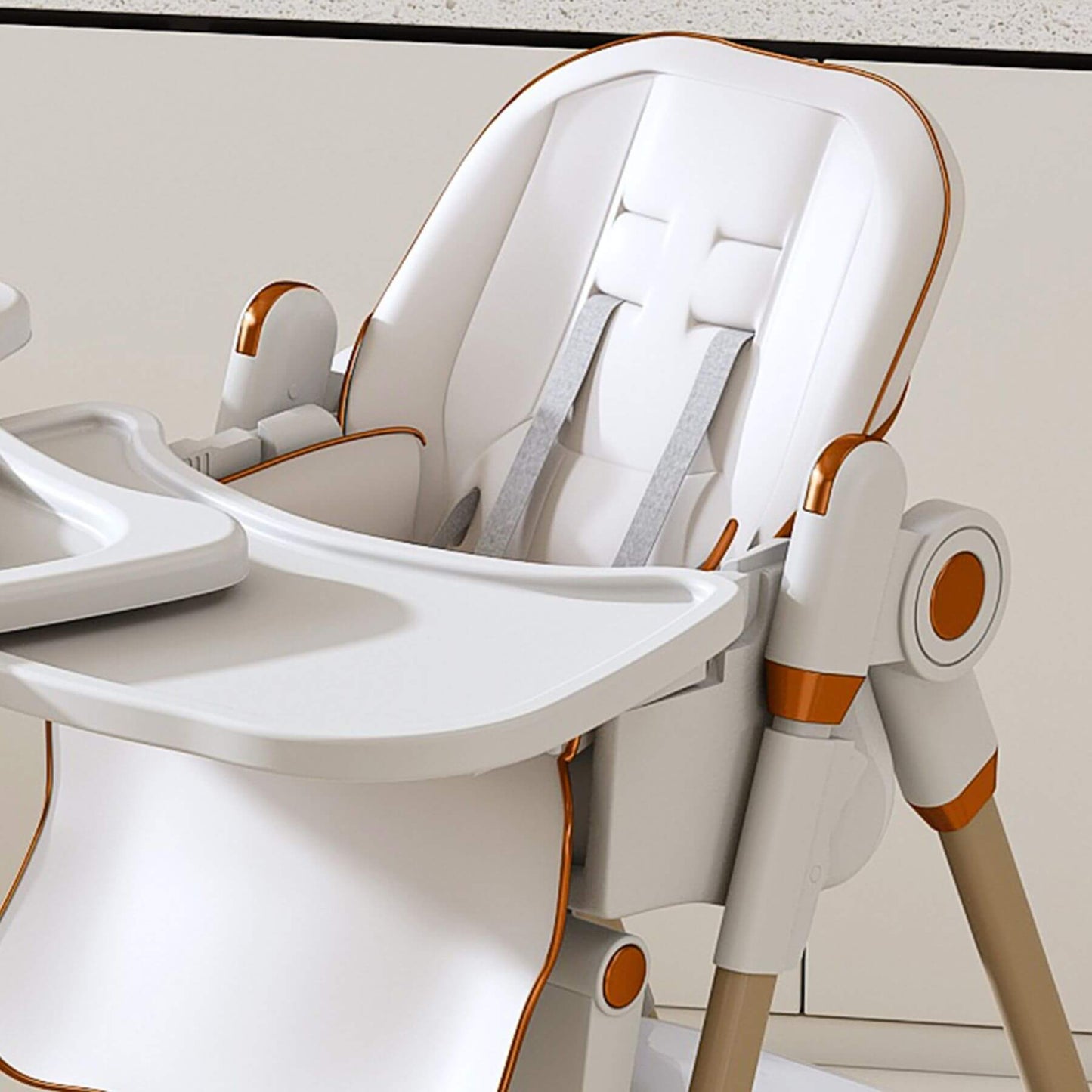 Close-up of Leavader Adjustable Baby High Chair White