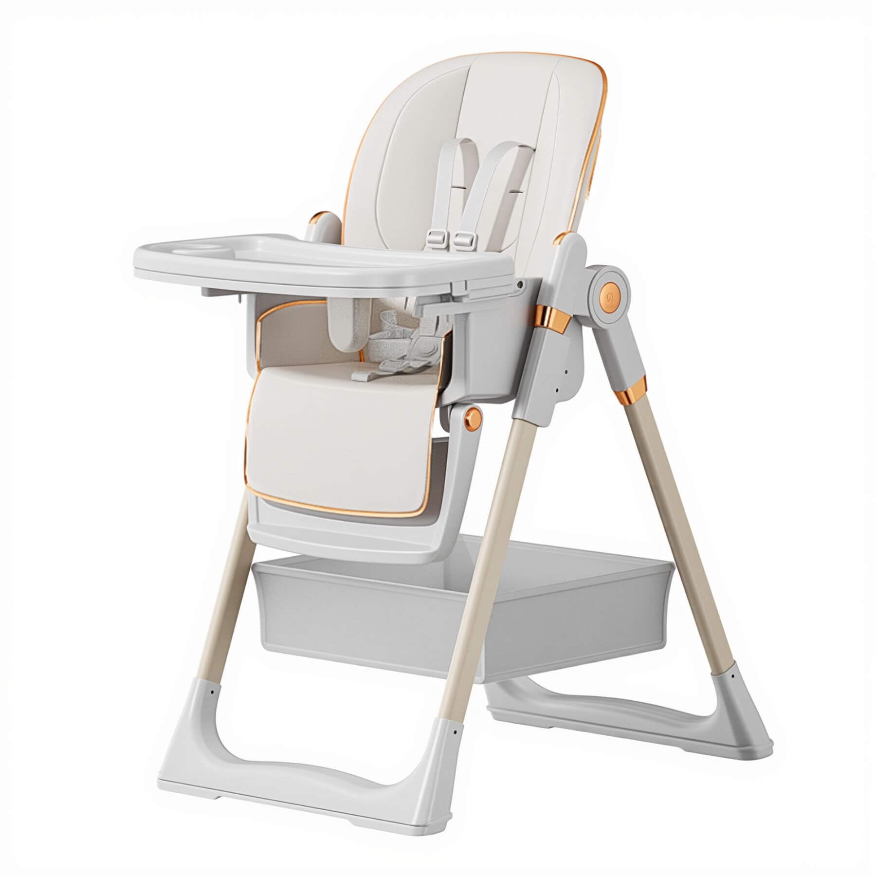 Leavader Adjustable Baby High Chair White