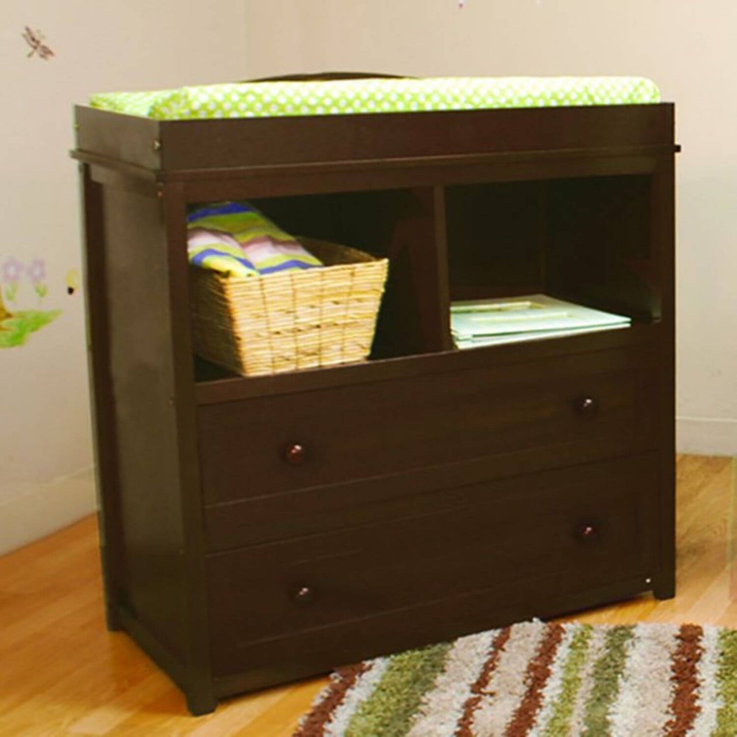 AFG Leila I 2-Drawer Changing Table Espresso