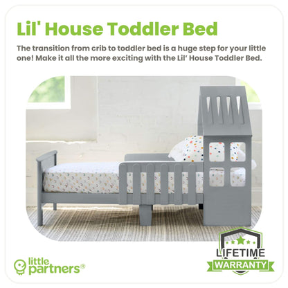 Little Partners Lil' House Toddler Bed Silver Drop
