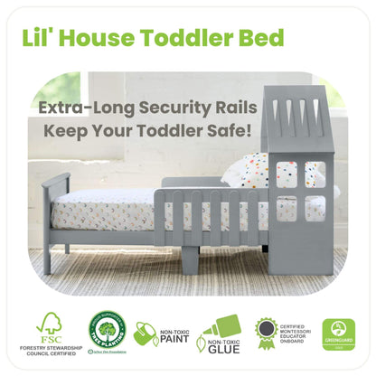 Little Partners Lil' House Toddler Bed Silver Drop