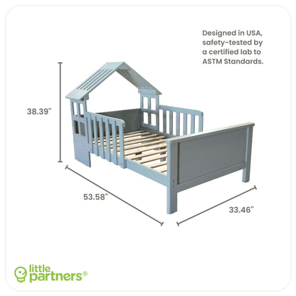 Little Partners Lil' House Toddler Bed Silver Drop