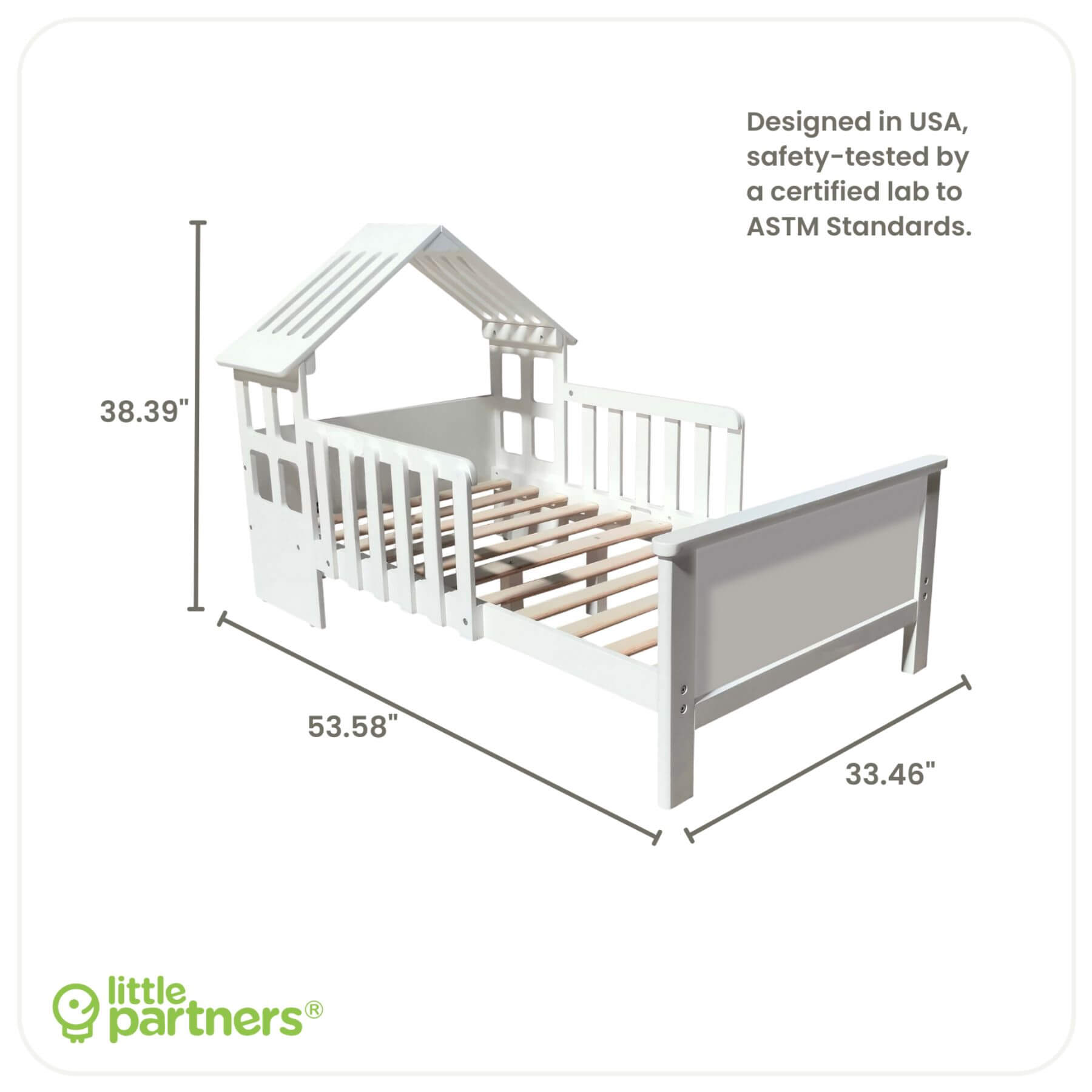 Little Partners Lil' House Toddler Bed White
