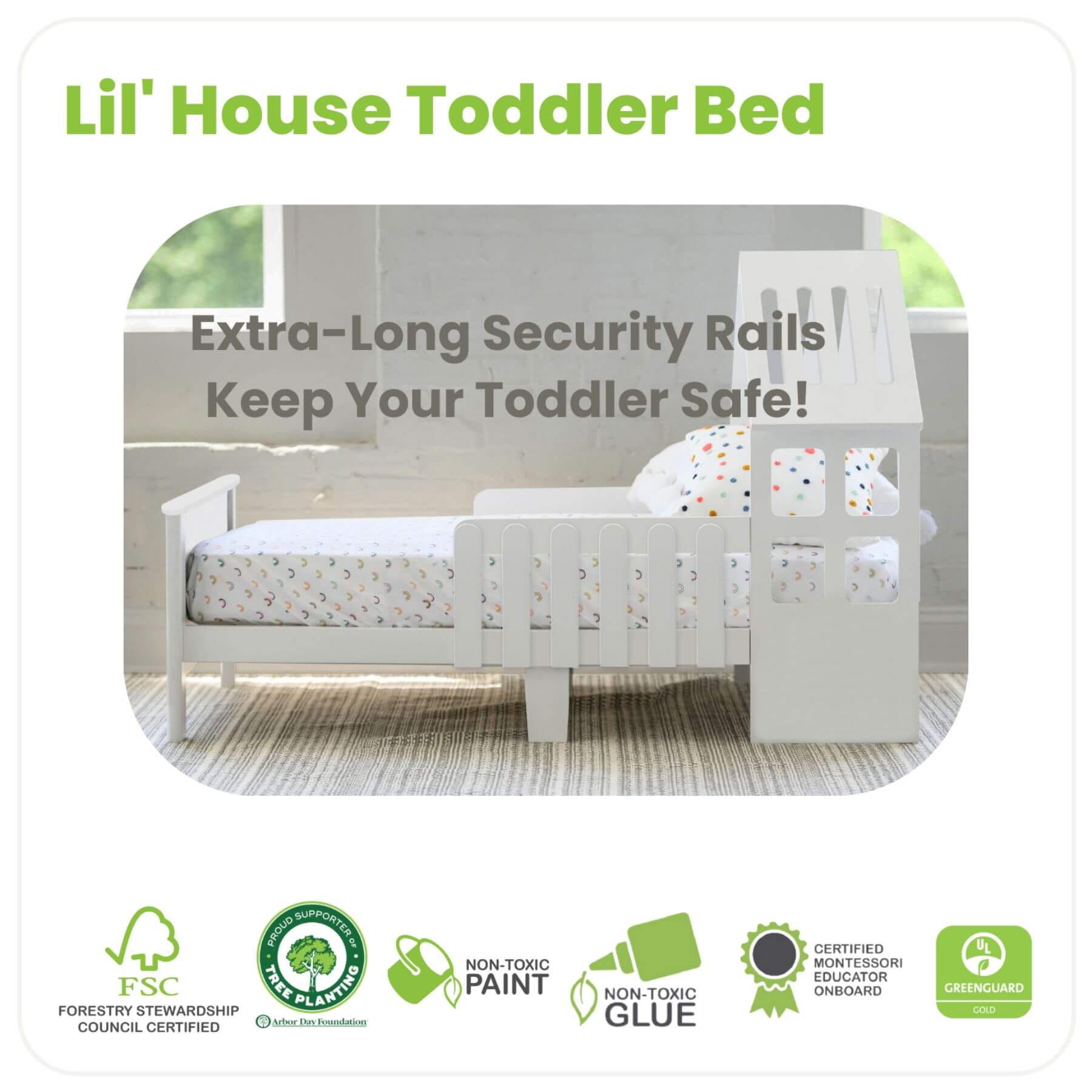 Little Partners Lil' House Toddler Bed White
