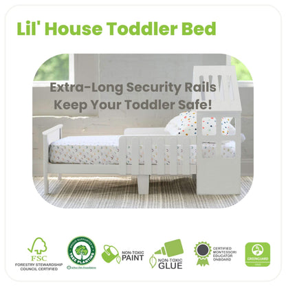 Little Partners Lil' House Toddler Bed White