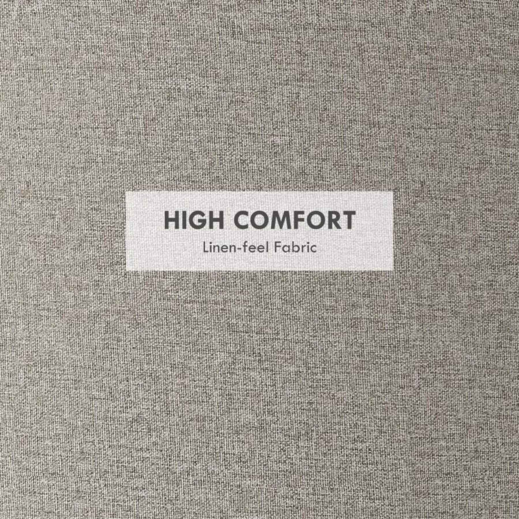 Detail of HOMCOM Linen Fabric Upholstered Footstool with Hidden Compartment Light Grey