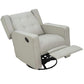 HOMCOM Linen Fabric Swivel Gliding Recliner Sofa Chair Beige