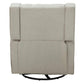 Back View of HOMCOM Linen Fabric Swivel Gliding Recliner Sofa Chair Beige