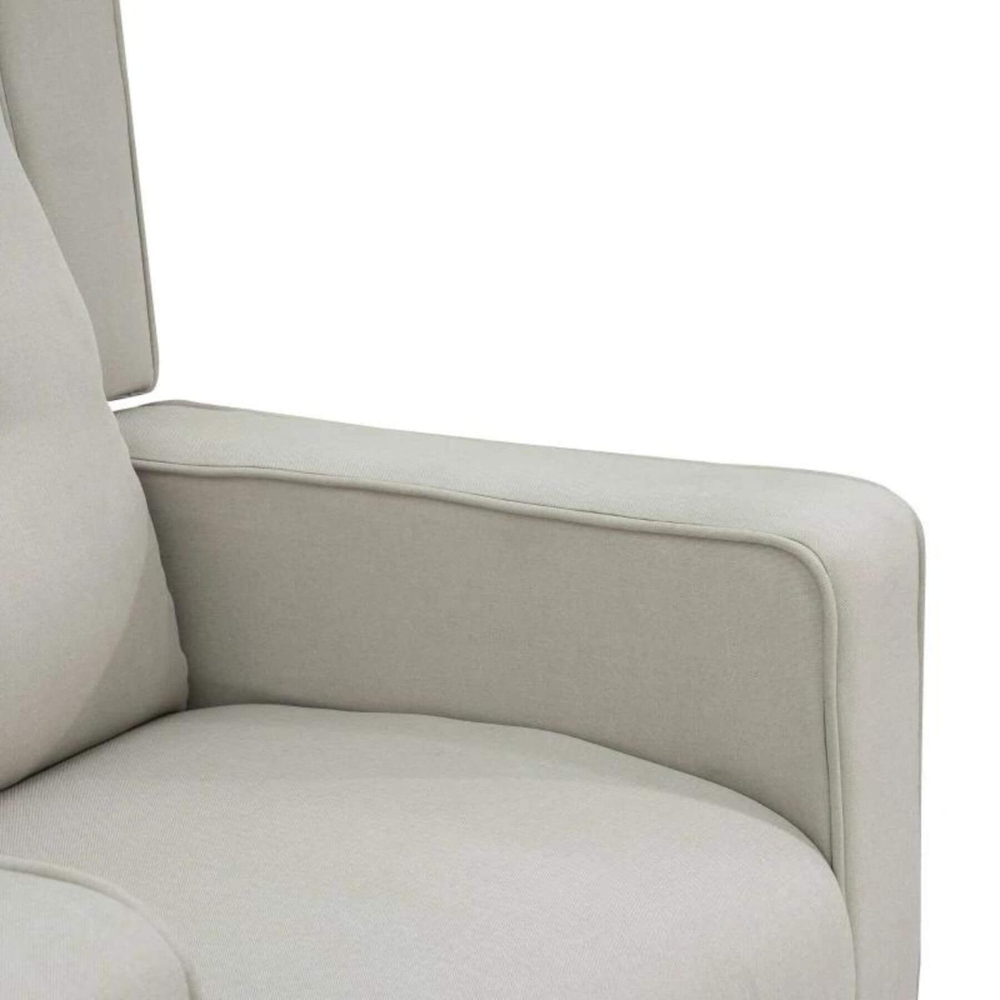 Detail of HOMCOM Linen Fabric Swivel Gliding Recliner Sofa Chair Beige