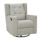 HOMCOM Linen Fabric Swivel Gliding Recliner Sofa Chair Beige