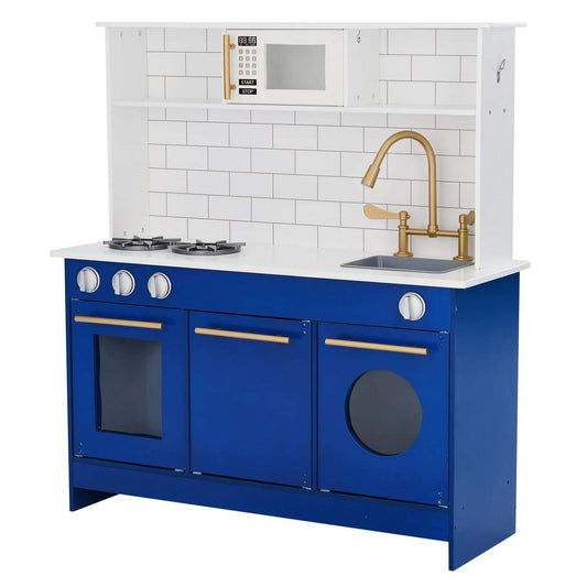 Teamson Kids Little Chef Berlin Play Kitchen Blue/White