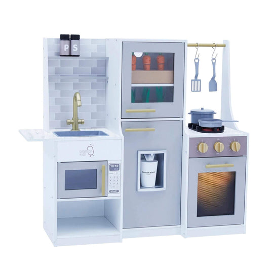 Teamson Kids Little Chef Lyon Complete Kitchen Set Gray