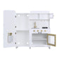 Teamson Kids Little Chef Mayfair Classic Kids Kitchen Playset White/Gold w/ Doors Open