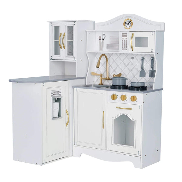 Teamson Kids Little Chef Upper East Retro Play Kitchen White