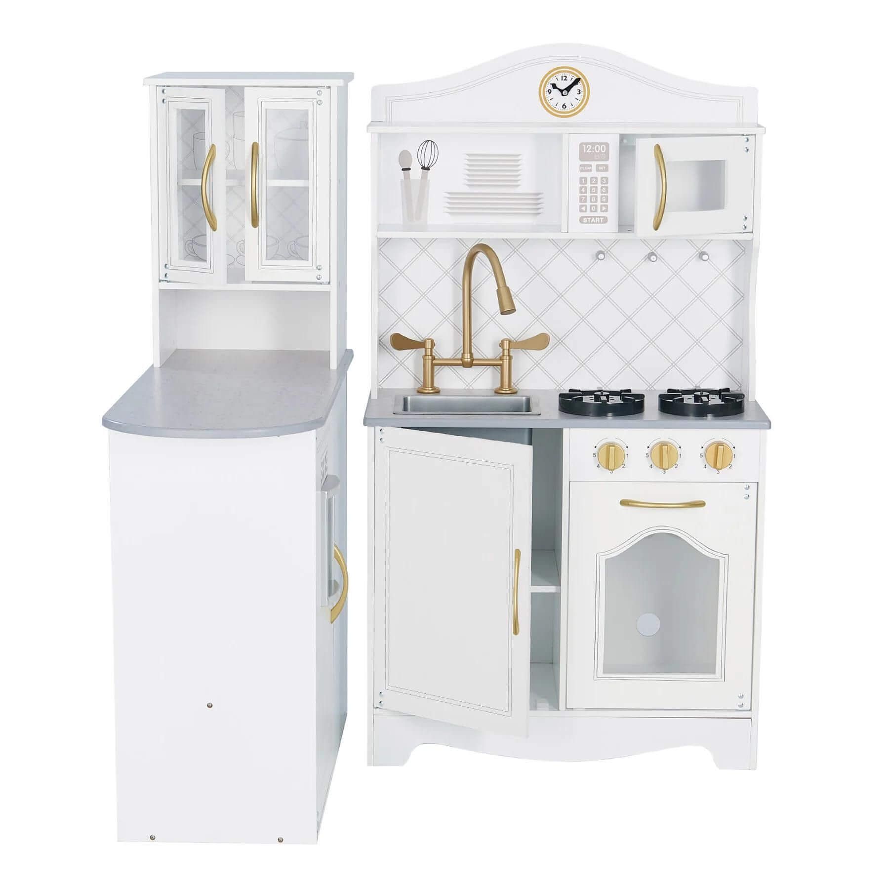 Teamson Kids Little Chef Upper East Retro Play Kitchen White