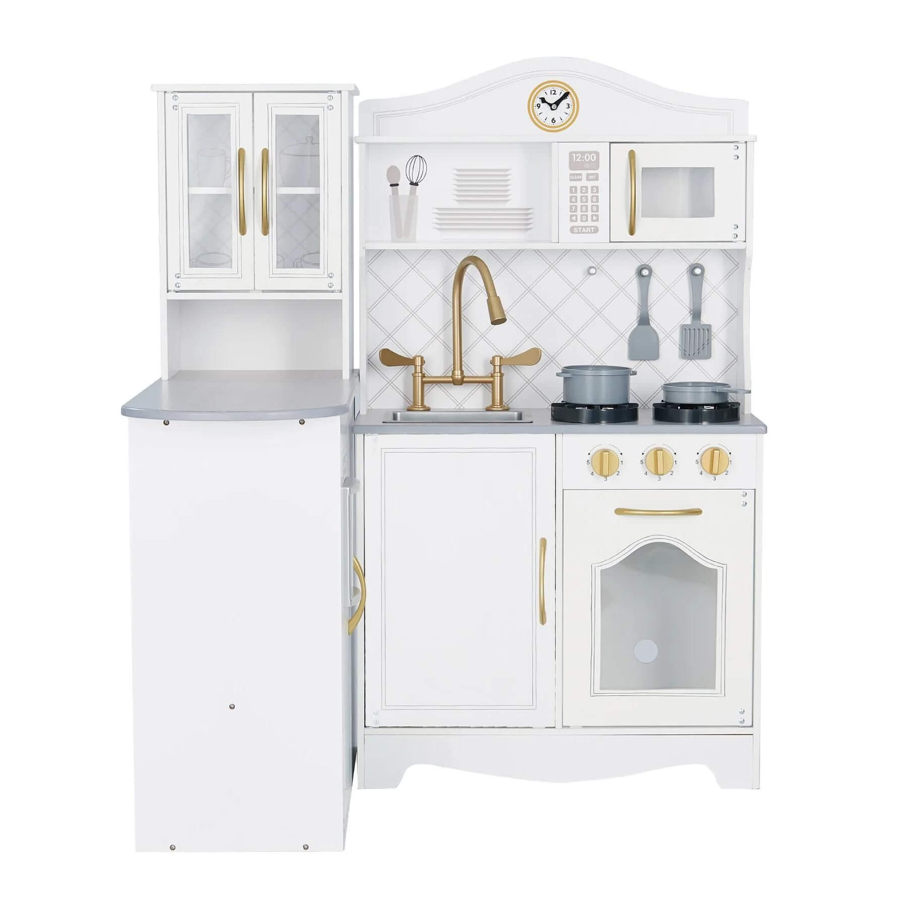 Teamson Kids Little Chef Upper East Retro Play Kitchen White