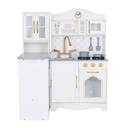 Teamson Kids Little Chef Upper East Retro Play Kitchen White