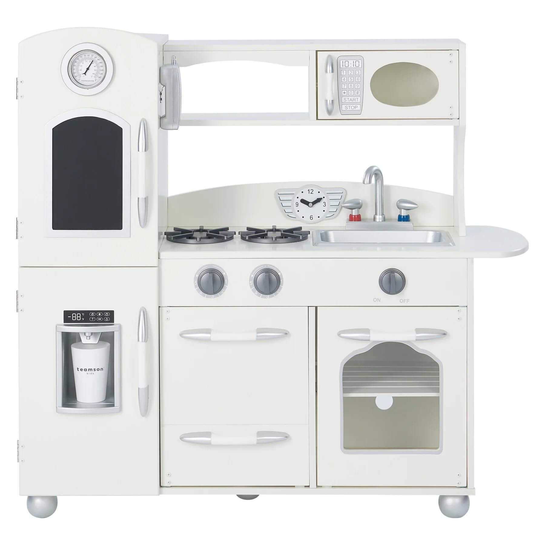 Front View of Teamson Kids Little Chef Westchester Retro Kids Kitchen Playset Ivory