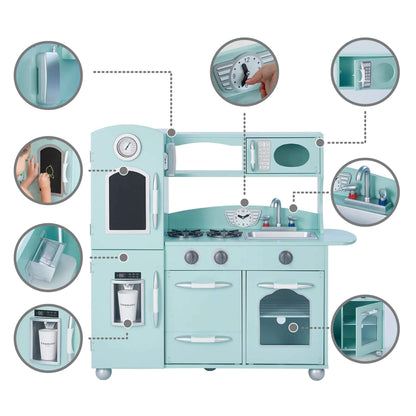 Teamson Kids Little Chef Westchester Retro Kids Kitchen Playset Mint