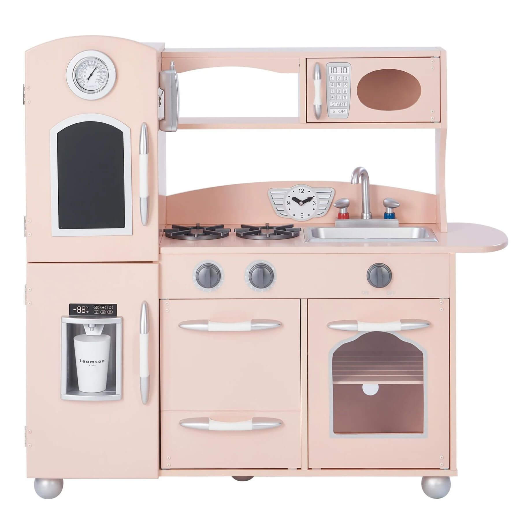 Teamson Kids Little Chef Westchester Retro Kids Kitchen Playset Pink