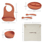 Dimensions of Little Twig Silicone 6 Pc Feeding Set Clay