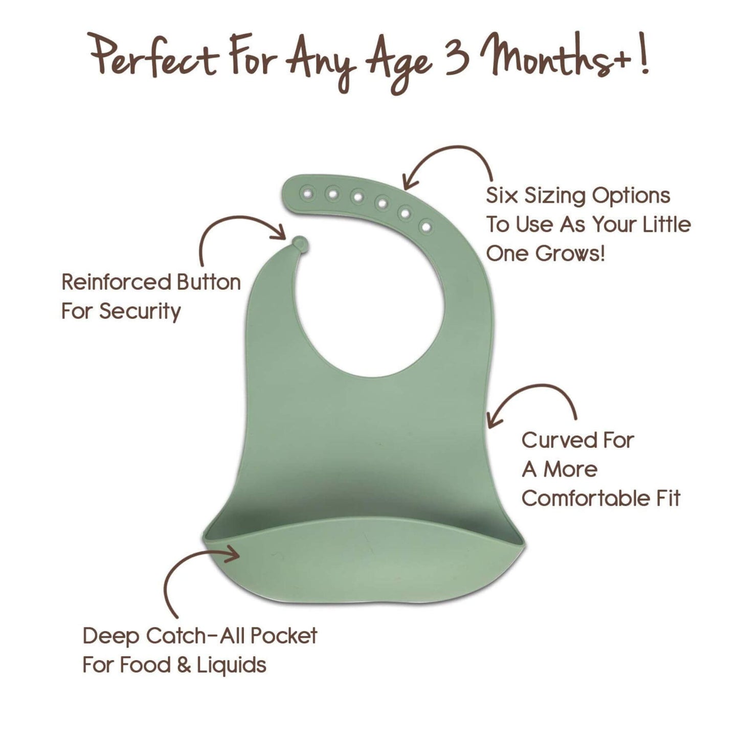 Little Twig Silicone Bib - Features