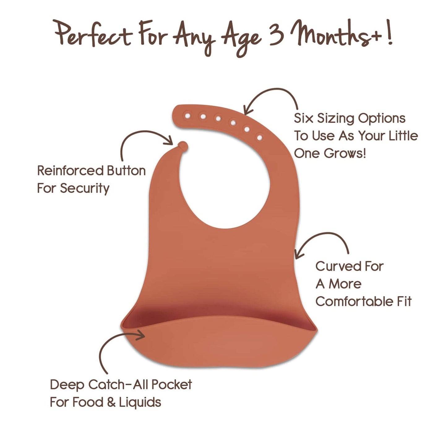 Little Twig Silicone Bib - Features