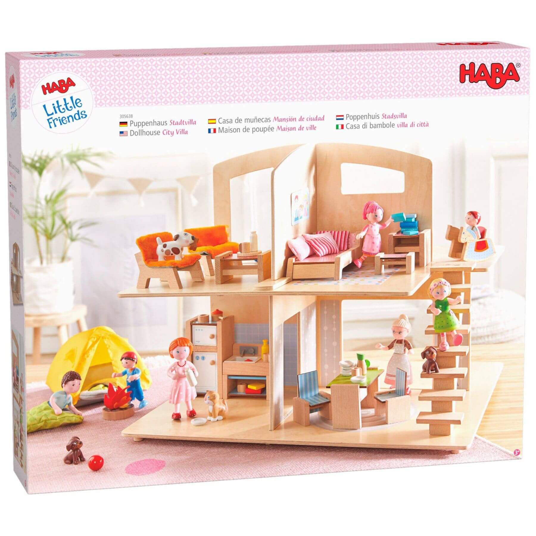 Little Friends Dollhouse Town Villa with Furniture Packaged