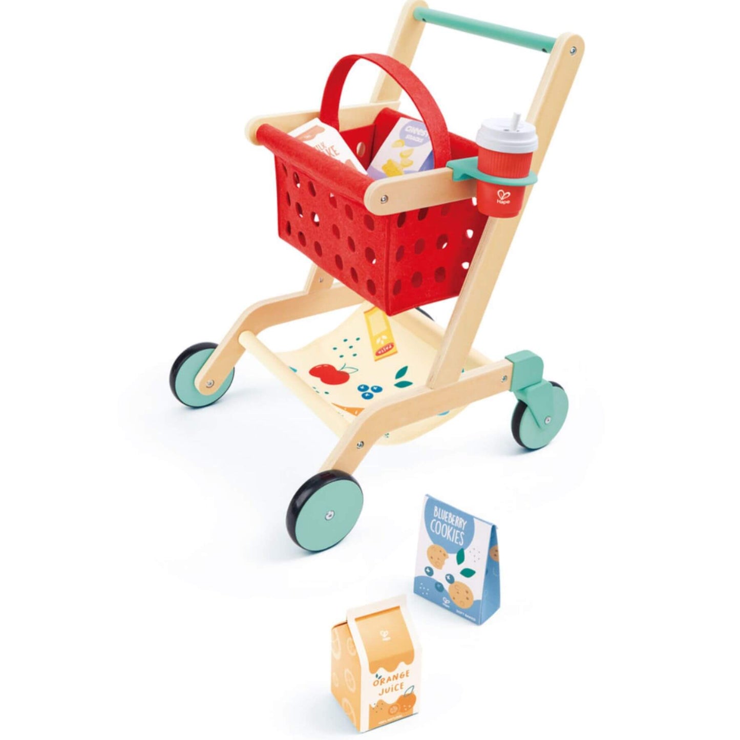 Hape Little Shopper's Cart & Basket and accessories