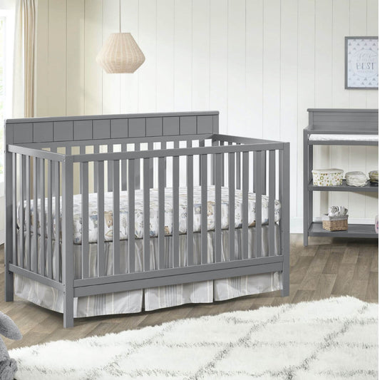 Oxford Baby Logan 4-in-1 Convertible Crib | Dove Gray